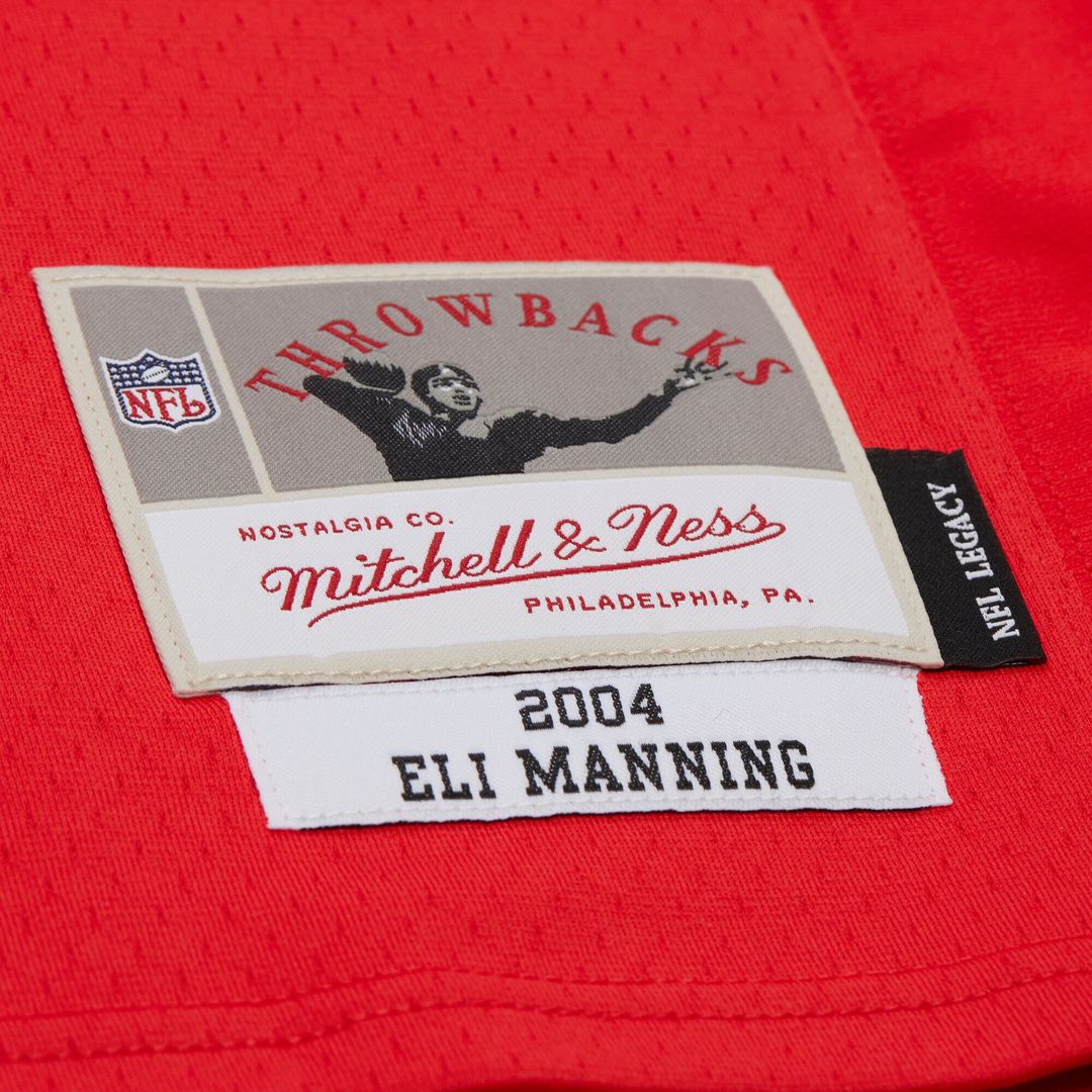 New York Giants Eli Manning Mitchell & Ness Red 2004 Legacy Replica Jersey product image 5, provided for visual reference