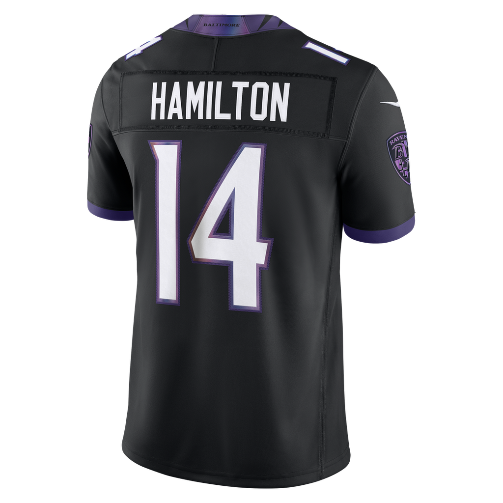 Baltimore Ravens Kyle Hamilton Nike Purple Team Vapor F.U.S.E. Stitched Limited Jersey product image 23, provided for visual