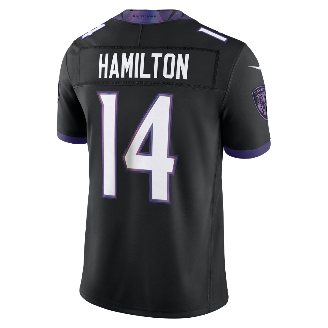 Baltimore Ravens Kyle Hamilton Nike Purple Team Vapor F.U.S.E. Stitched Limited Jersey product image 23, provided for visual