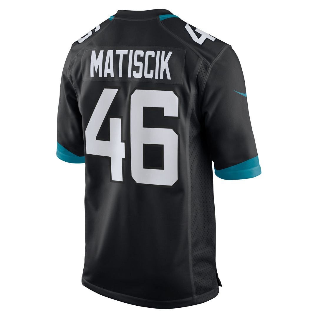 Jacksonville Jaguars Ross Matiscik Nike Teal Game Jersey product image 19, provided for visual reference and product detail