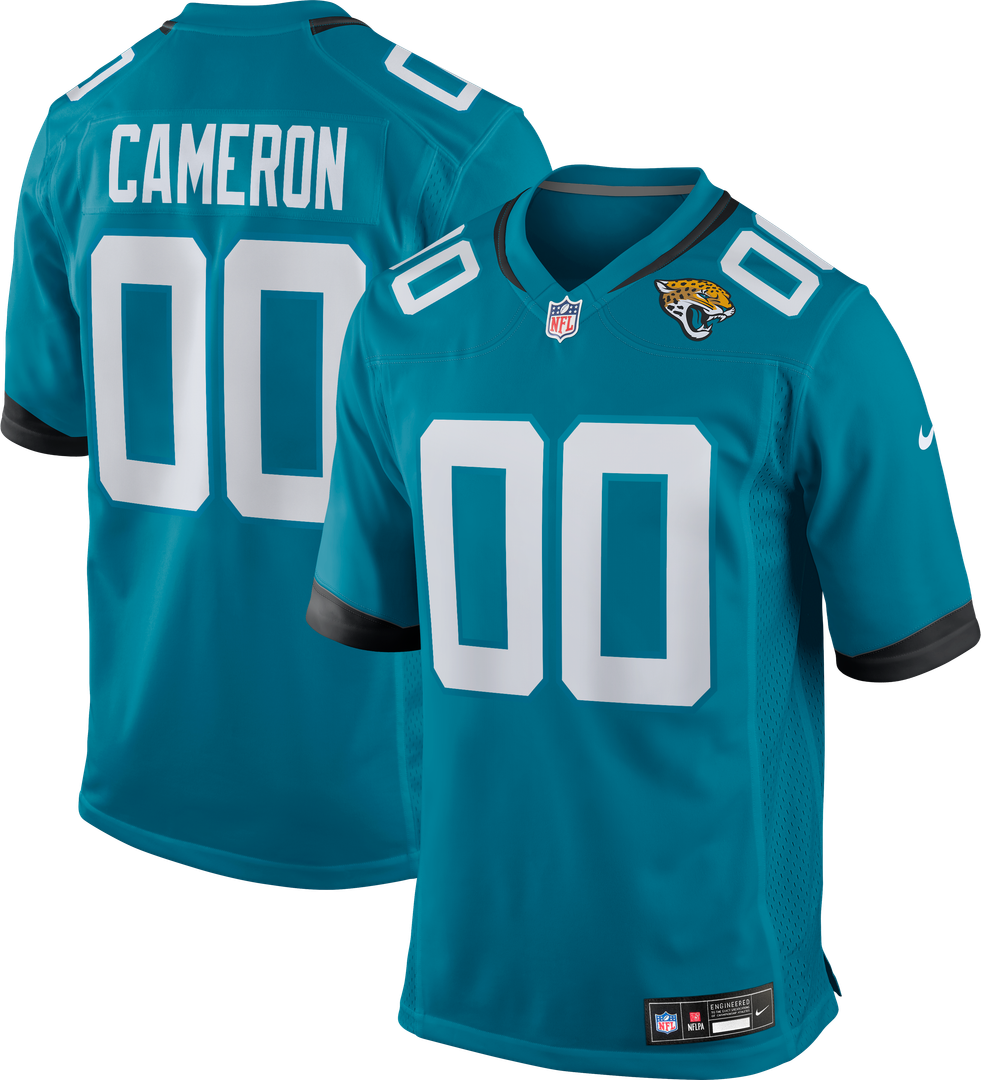 Jacksonville Jaguars Josh Cameron Nike Teal Game Jersey product image 1, provided for visual reference and product detail