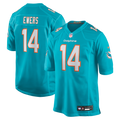 Miami Dolphins Quinn Ewers Nike Aqua Team Game Jersey product image 1, provided for visual reference and product detail