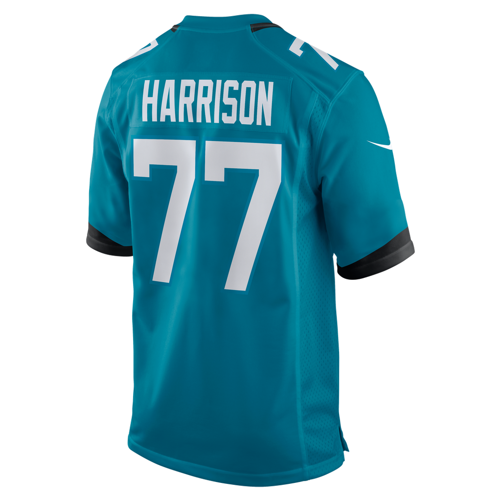 Jacksonville Jaguars Anton Harrison Nike Teal Game Jersey product image 3, provided for visual reference and product detail
