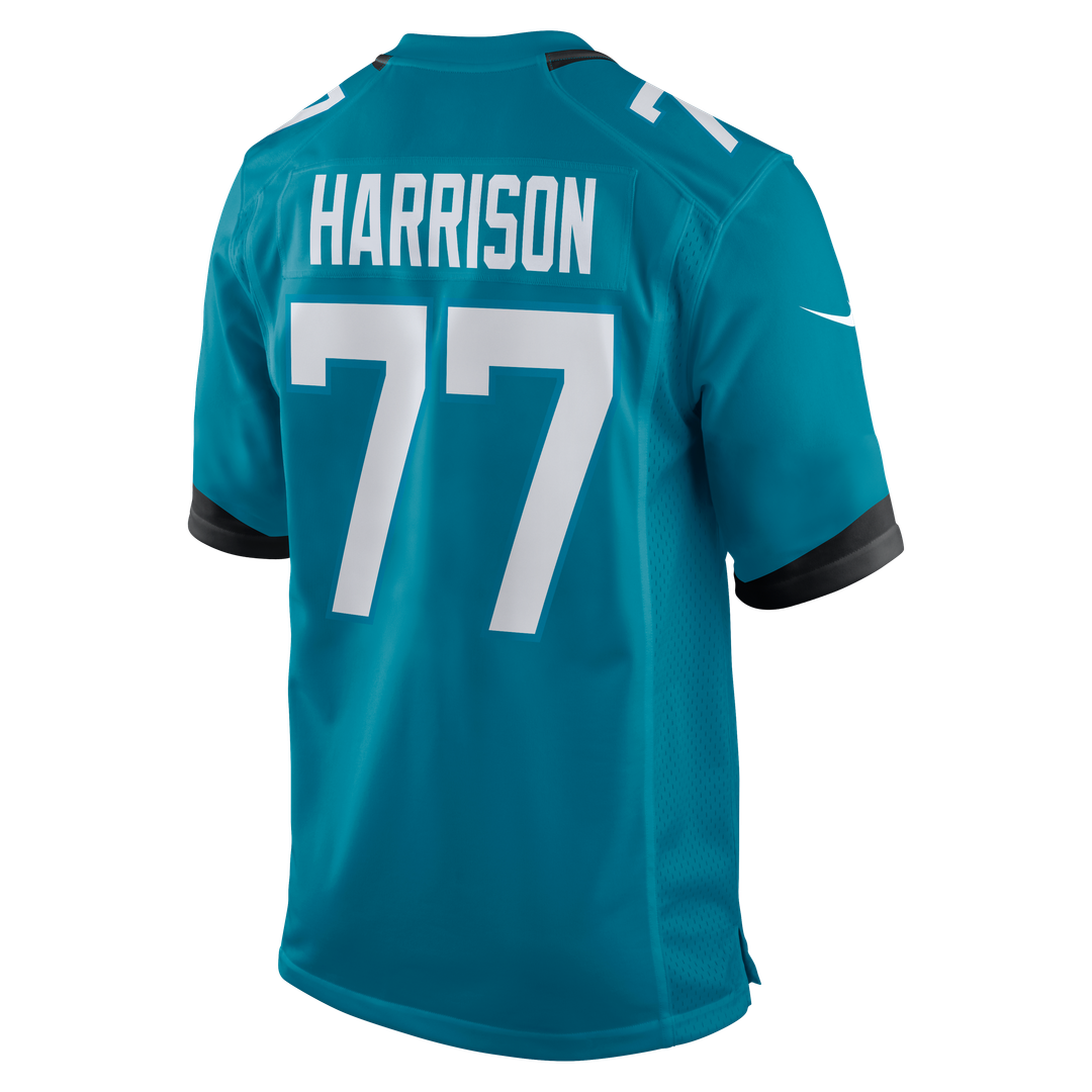 Jacksonville Jaguars Anton Harrison Nike Teal Game Jersey product image 3, provided for visual reference and product detail