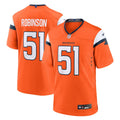 Denver Broncos Que Robinson Nike Orange Team Game Jersey product image 1, provided for visual reference and product detail