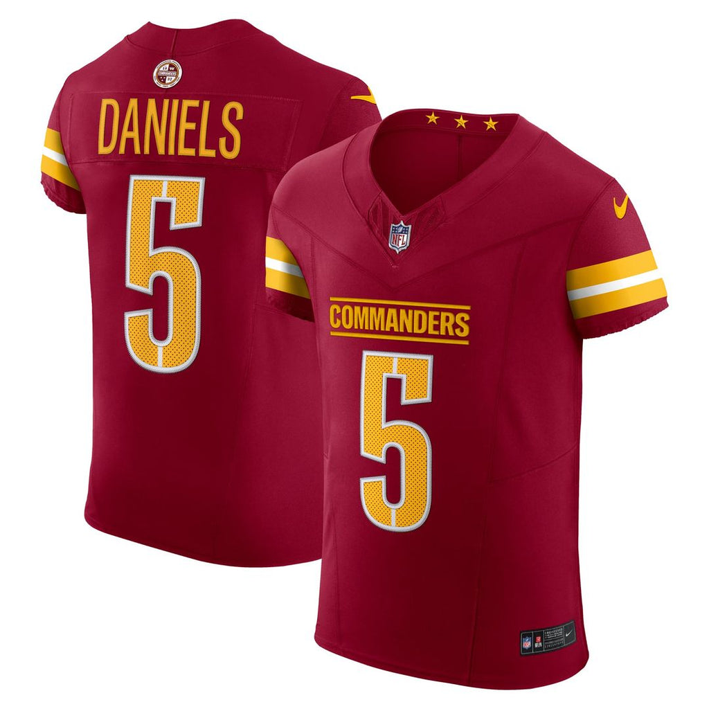 Washington Commanders Jayden Daniels Nike Burgundy Team Vapor F.U.S.E. Elite Jersey product image 1, provided for visual