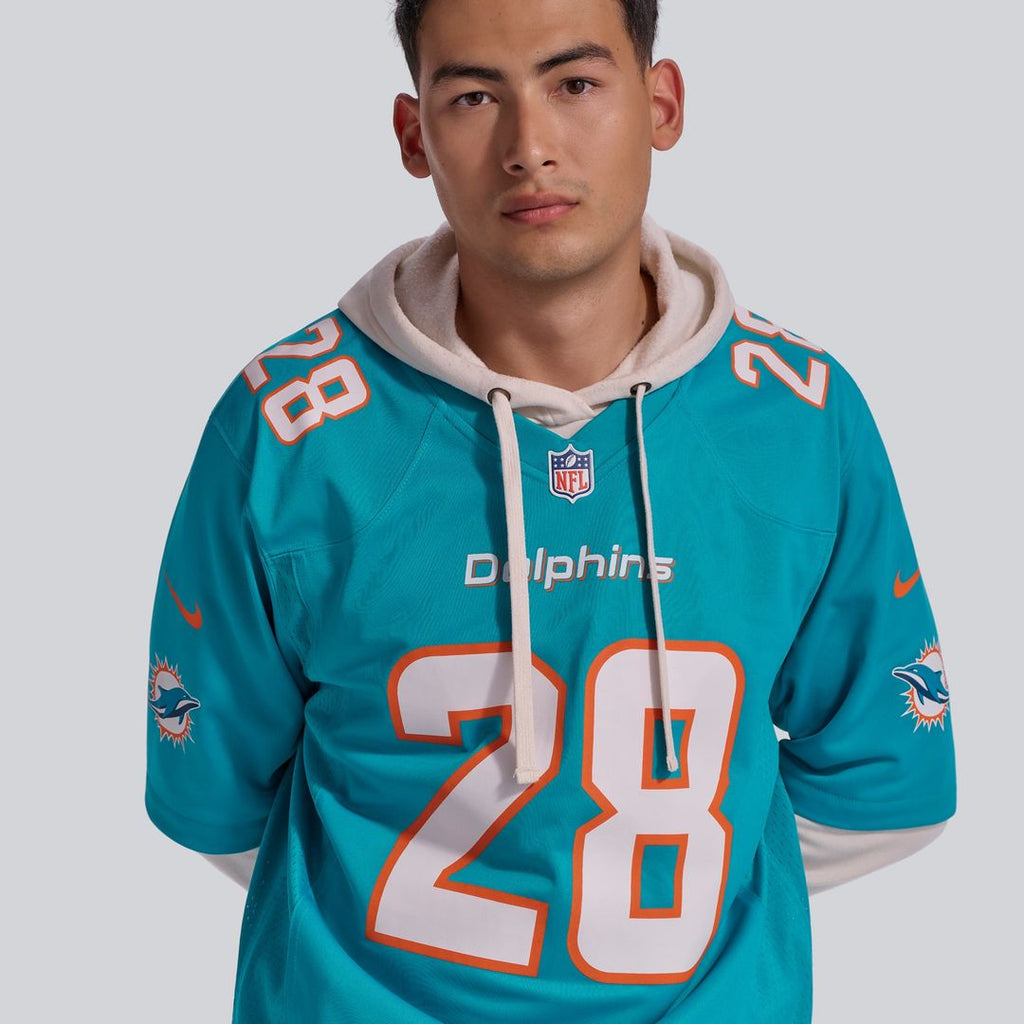 Miami Dolphins De'Von Achane Nike Aqua Player Game Jersey product image 9, provided for visual reference and product detail