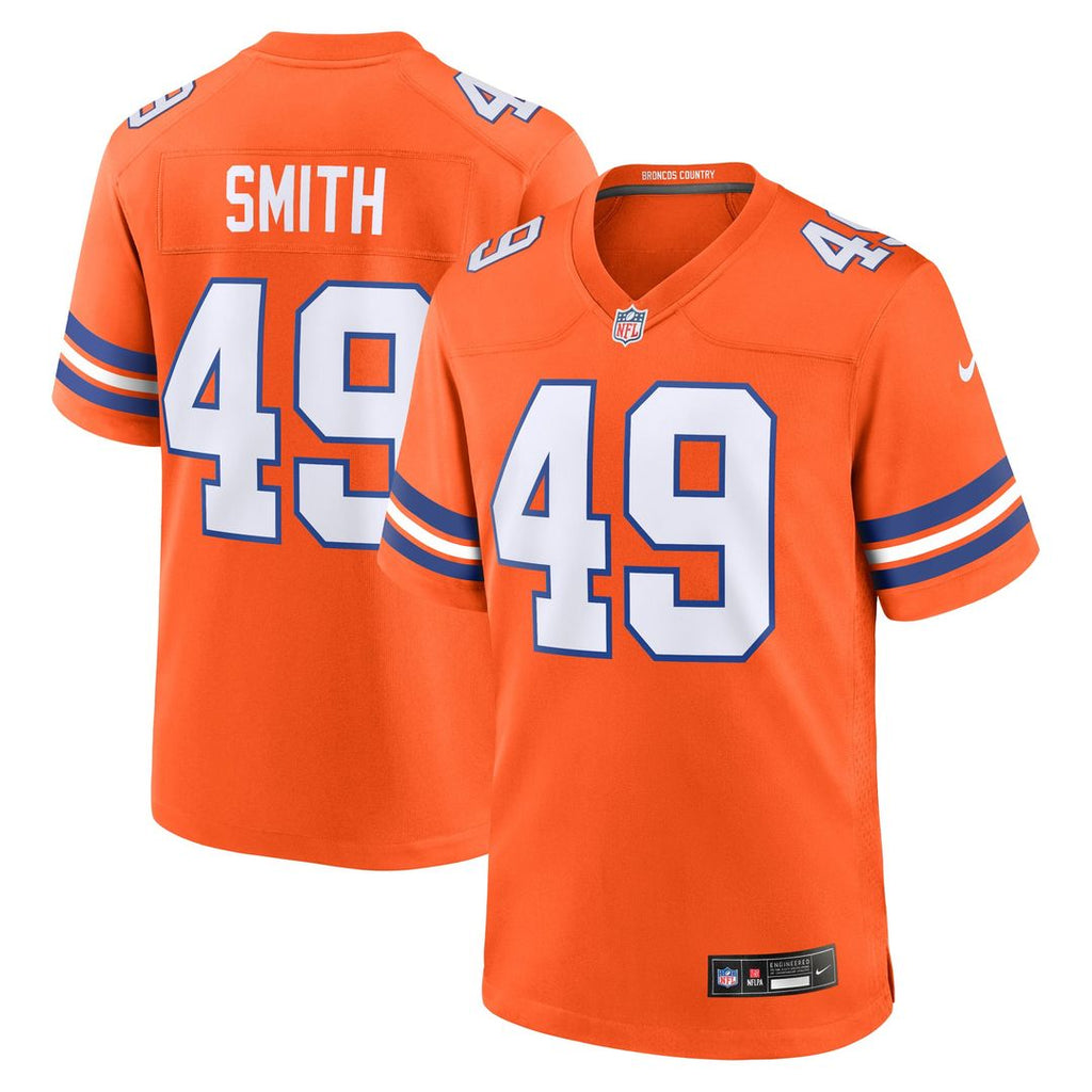 Denver Broncos Dennis Smith Nike Orange Retired Player Alternate Game Jersey product image 1, provided for visual reference
