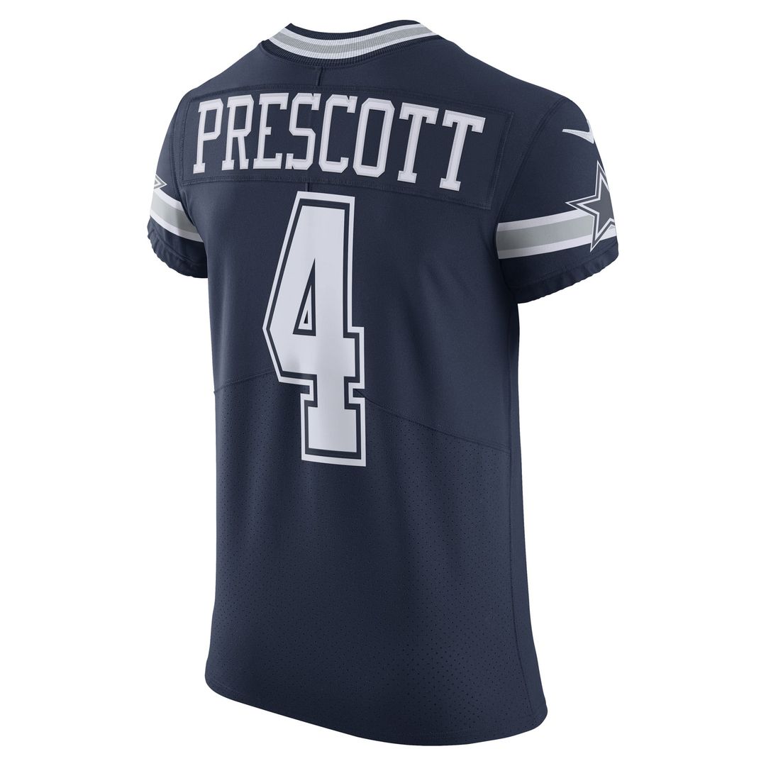Dallas Cowboys Dak Prescott Nike Navy Vapor Elite Player Team Jersey product image 3, provided for visual reference and