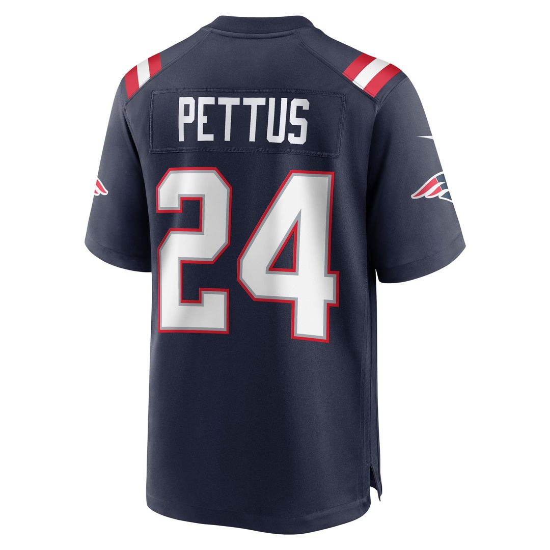 New England Patriots Dell Pettus Nike Navy Game Jersey product image 3, provided for visual reference and product detail