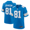 Detroit Lions Calvin Johnson Nike Blue Team Retired Game Jersey product image 1, provided for visual reference and product
