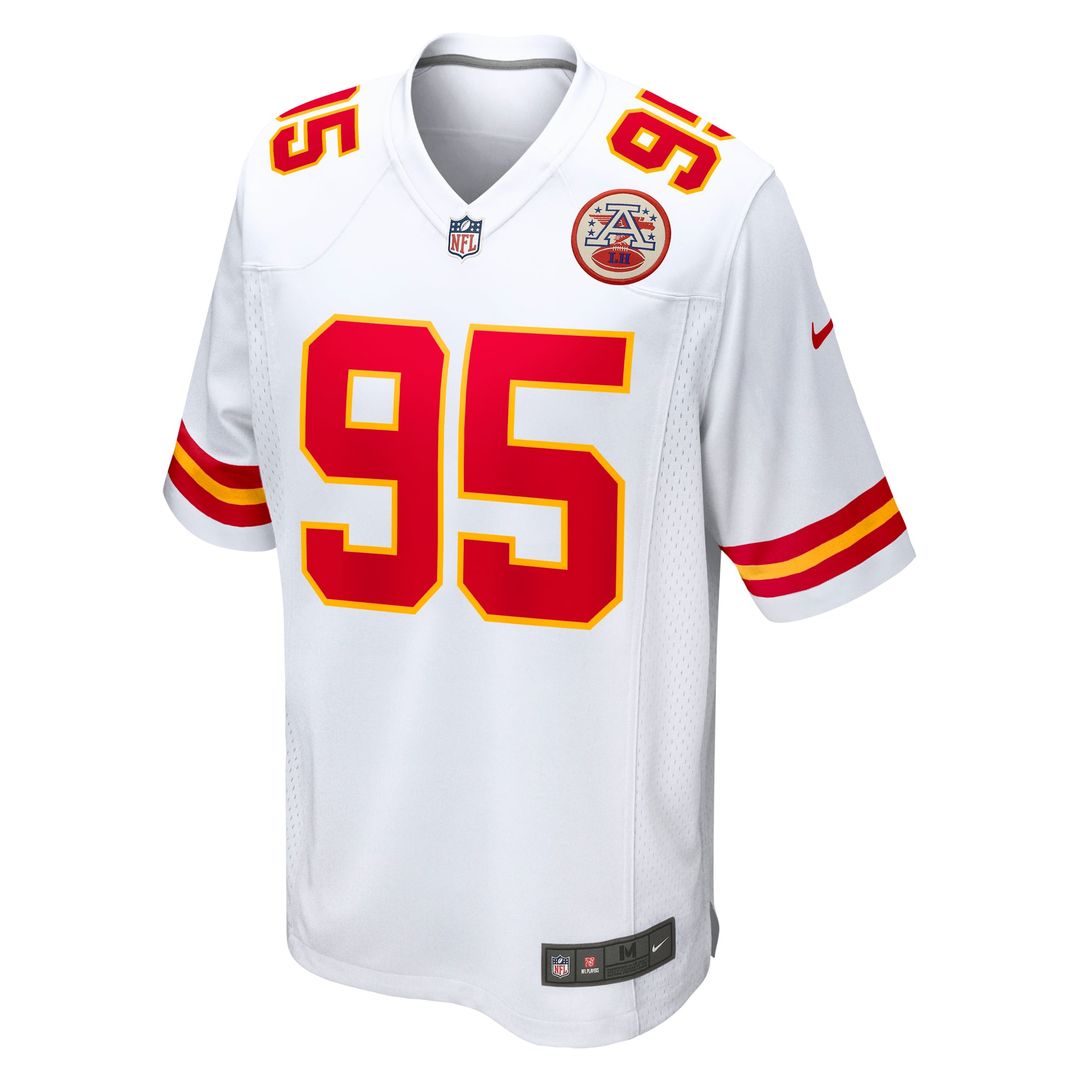 Kansas City Chiefs Chris Jones Nike White Game Jersey product image 2, provided for visual reference and product detail