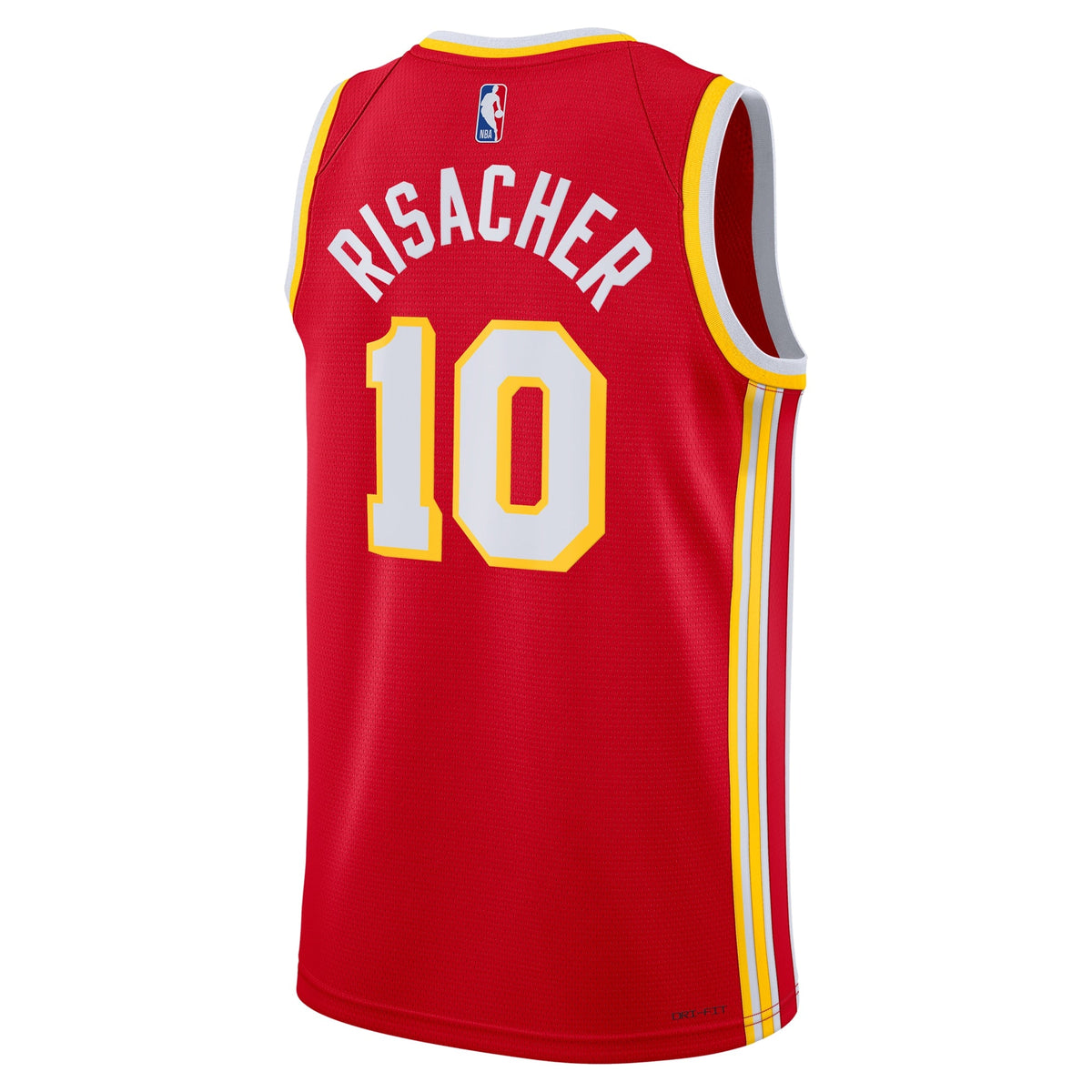 Atlanta Hawks Nike Icon Swingman Jersey - Red - Zaccharie Risacher - Unisex product image 4, provided for visual reference