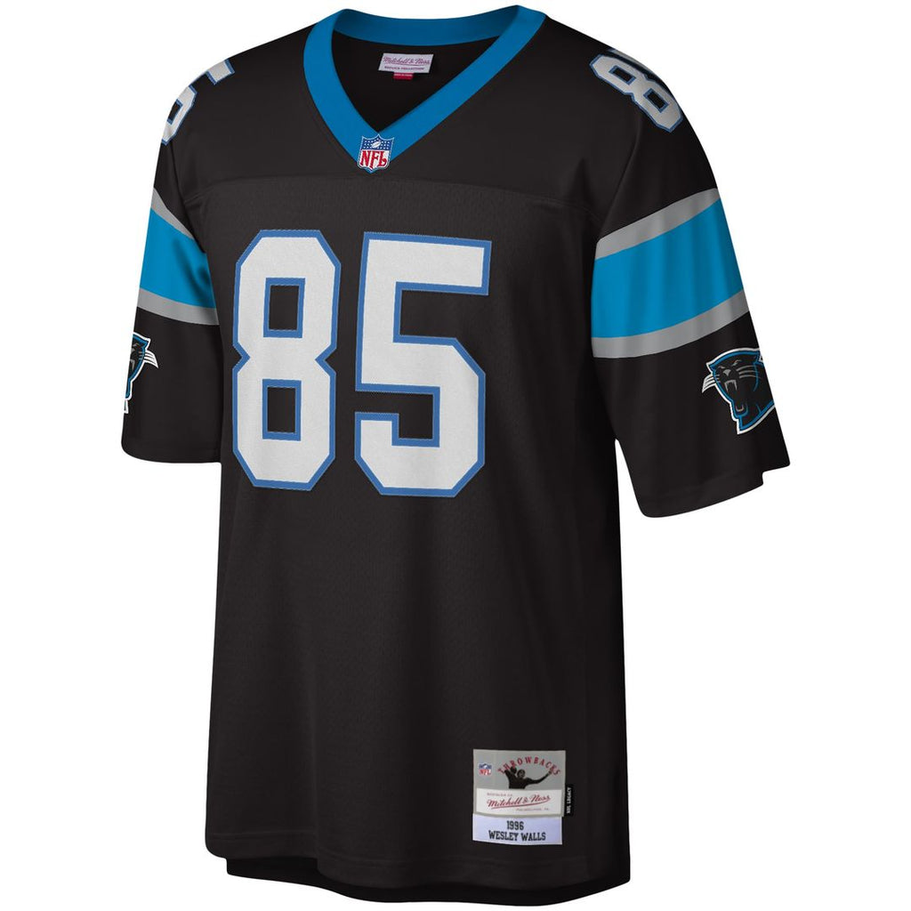 Carolina Panthers Wesley Walls Mitchell & Ness Black Legacy Replica Jersey product image 2, provided for visual reference