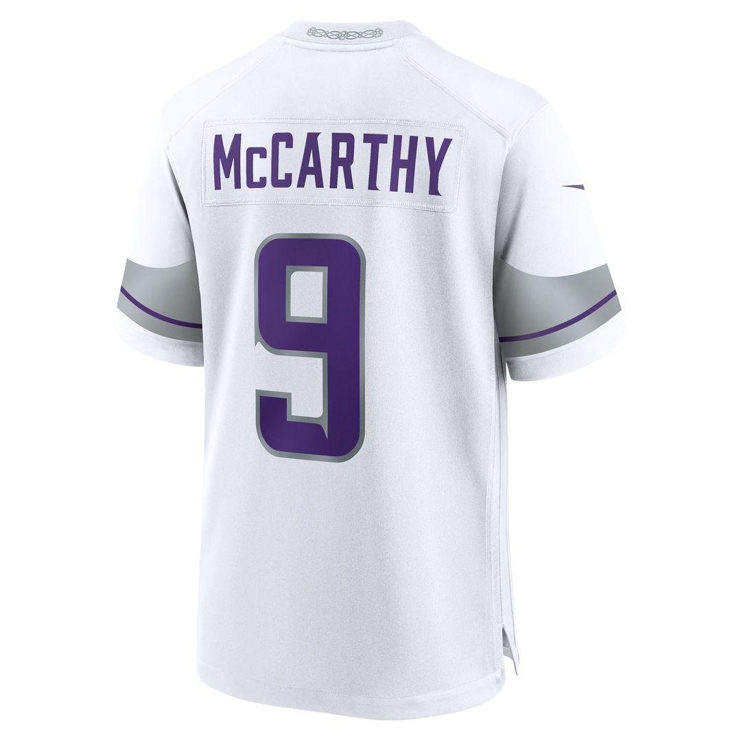 Minnesota Vikings J.J. McCarthy Nike Purple Player Game Jersey product image 23, provided for visual reference and product