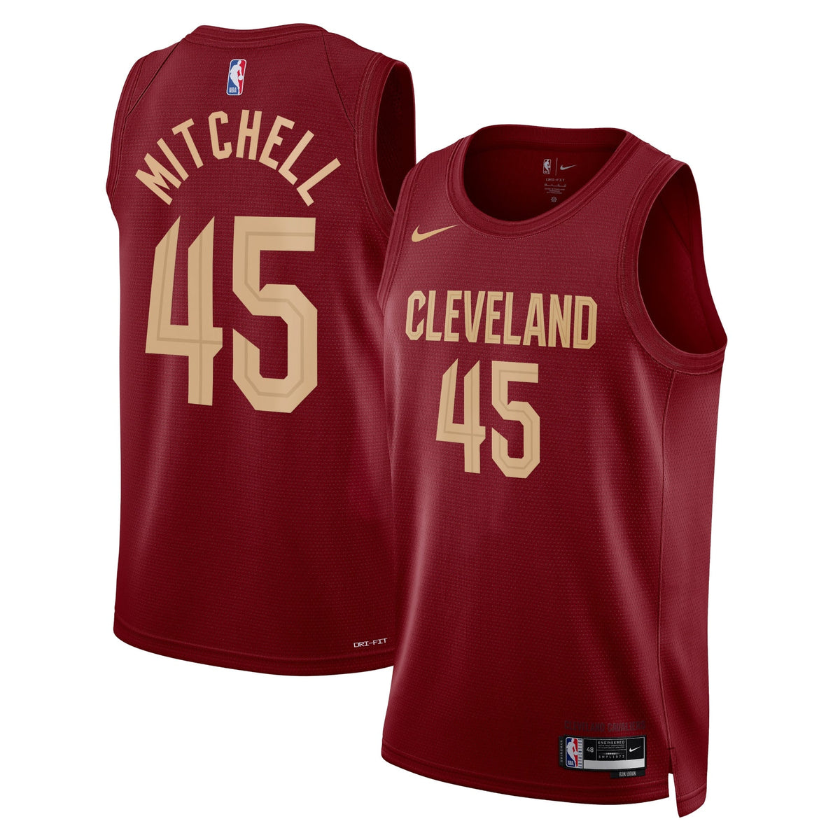 Cleveland Cavaliers Nike Icon Edition Swingman Jersey - Maroon - Donovan Mitchell - Unisex product image 1, provided for