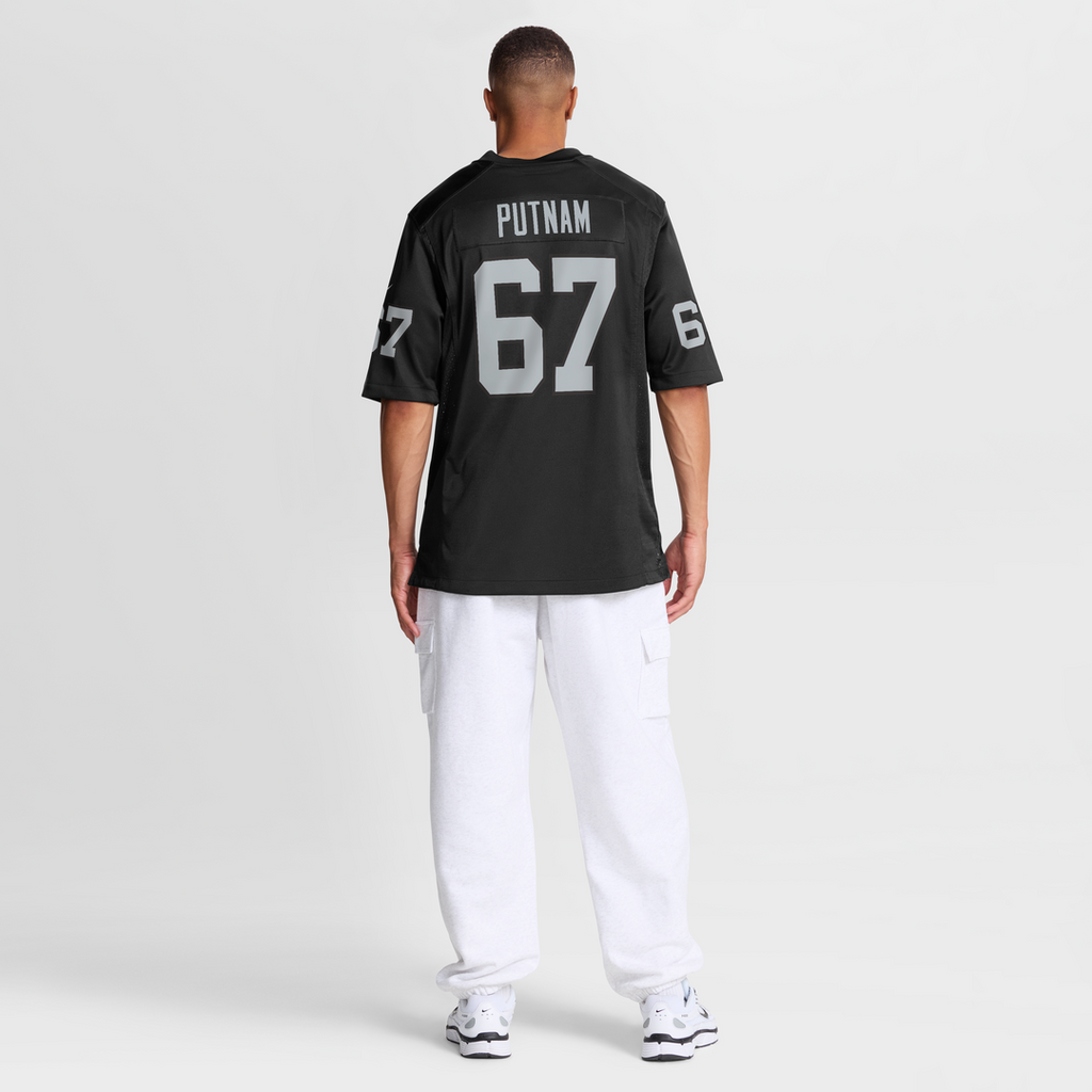 Las Vegas Raiders Will Putnam Nike Black Team Game Jersey product image 5, provided for visual reference and product detail