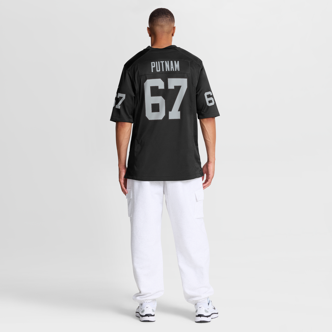 Las Vegas Raiders Will Putnam Nike Black Team Game Jersey product image 5, provided for visual reference and product detail