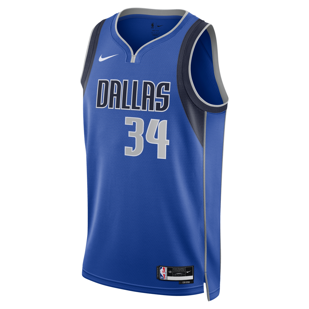 Dallas Mavericks Nike Icon Edition Swingman Jersey - Blue - Santi Aldama - Unisex product image 3, provided for visual