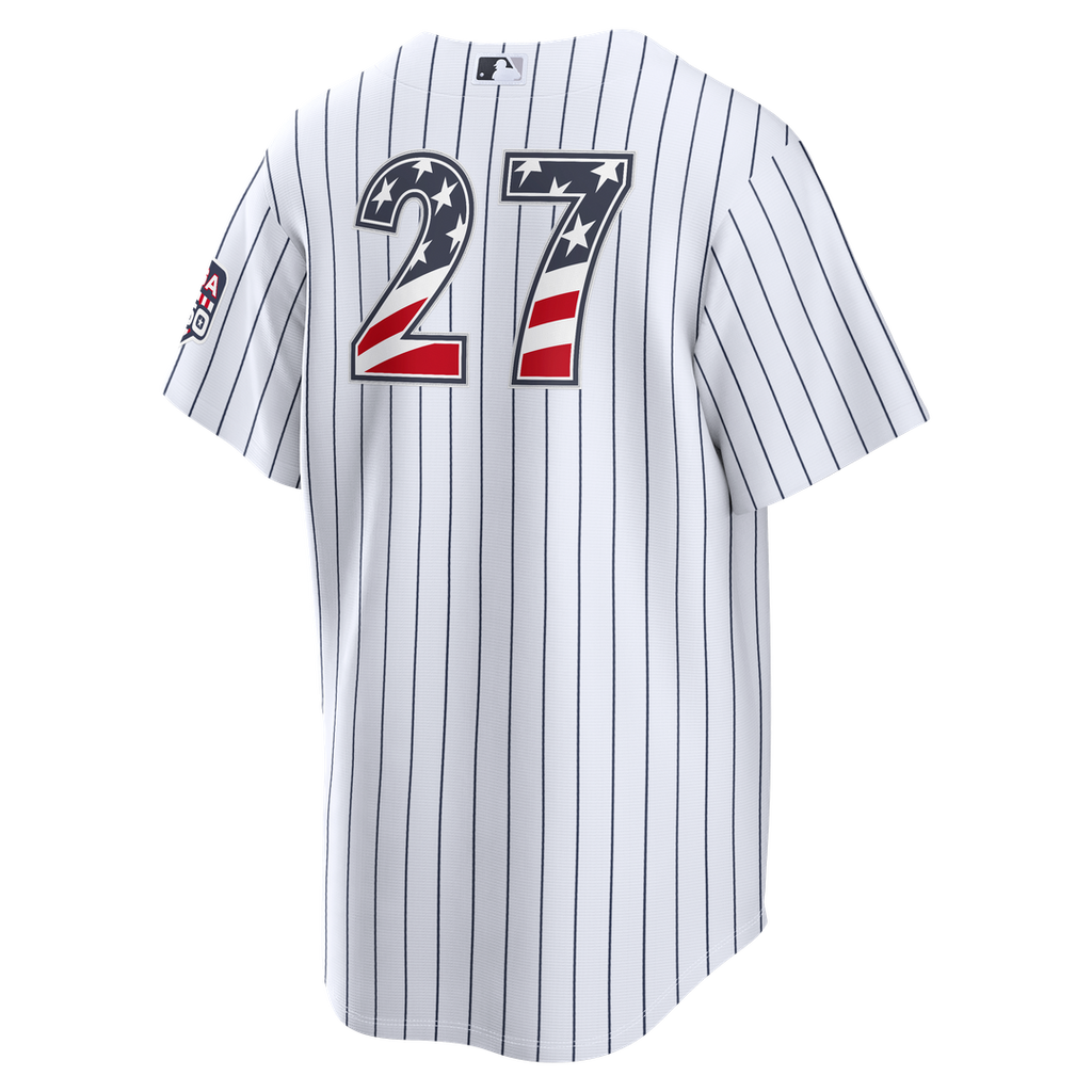 Fourth of July New York Yankees Giancarlo Stanton Nike White USA 250 Stadium Jersey product image 3, provided for visual