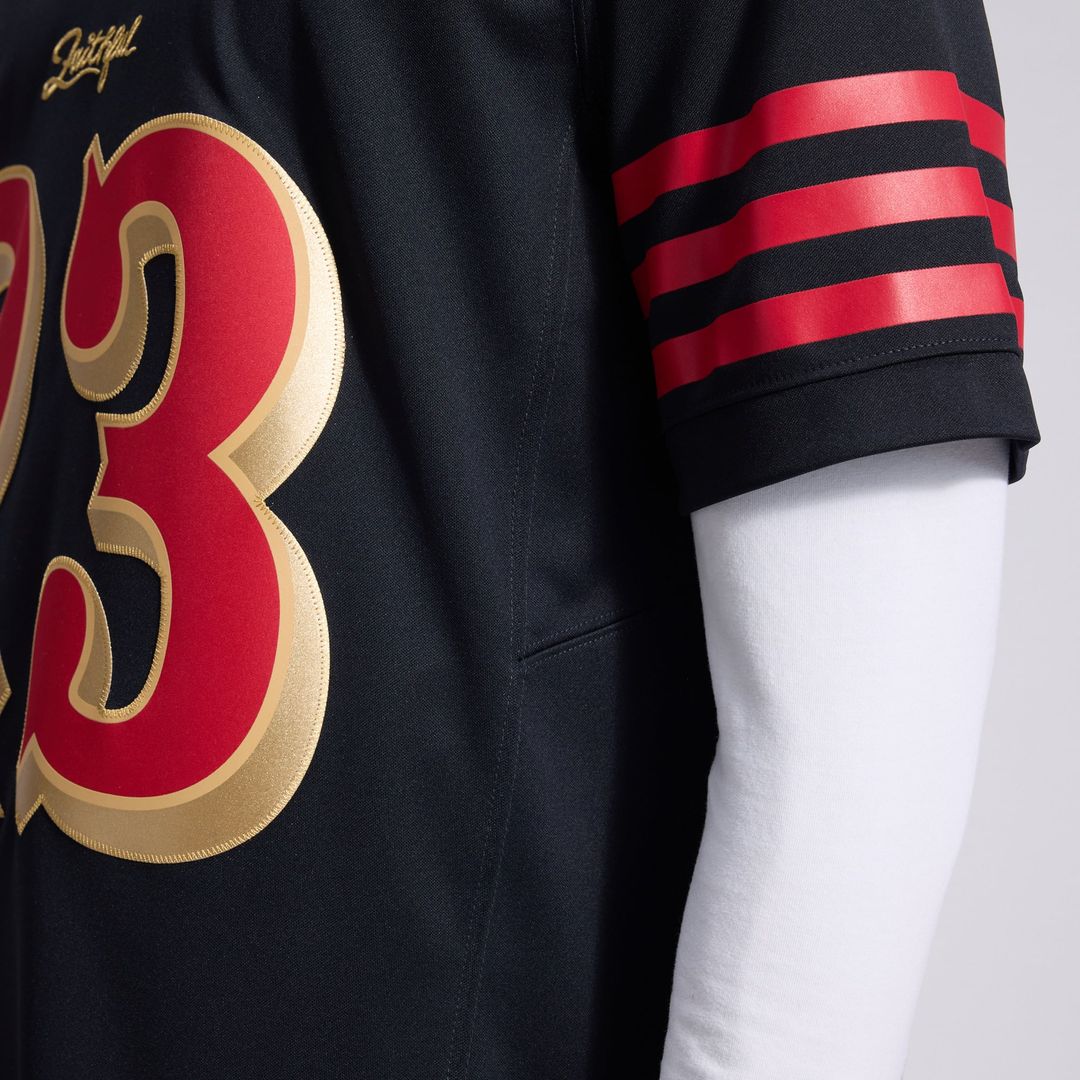 San Francisco 49ers Christian McCaffrey Nike Black Rivalries Collection Stitched Limited Jersey product image 15, provided