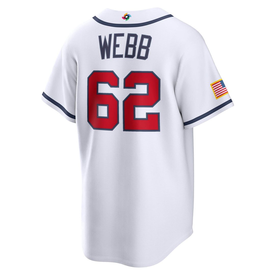 USA Baseball Logan Webb Nike White 2026 World Baseball Classic Home Stadium Jersey product image 3, provided for visual
