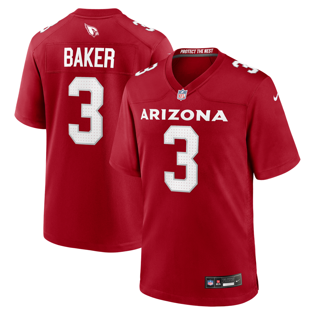 Arizona Cardinals Budda Baker Nike Cardinal Game Player Jersey product image 1, provided for visual reference and product