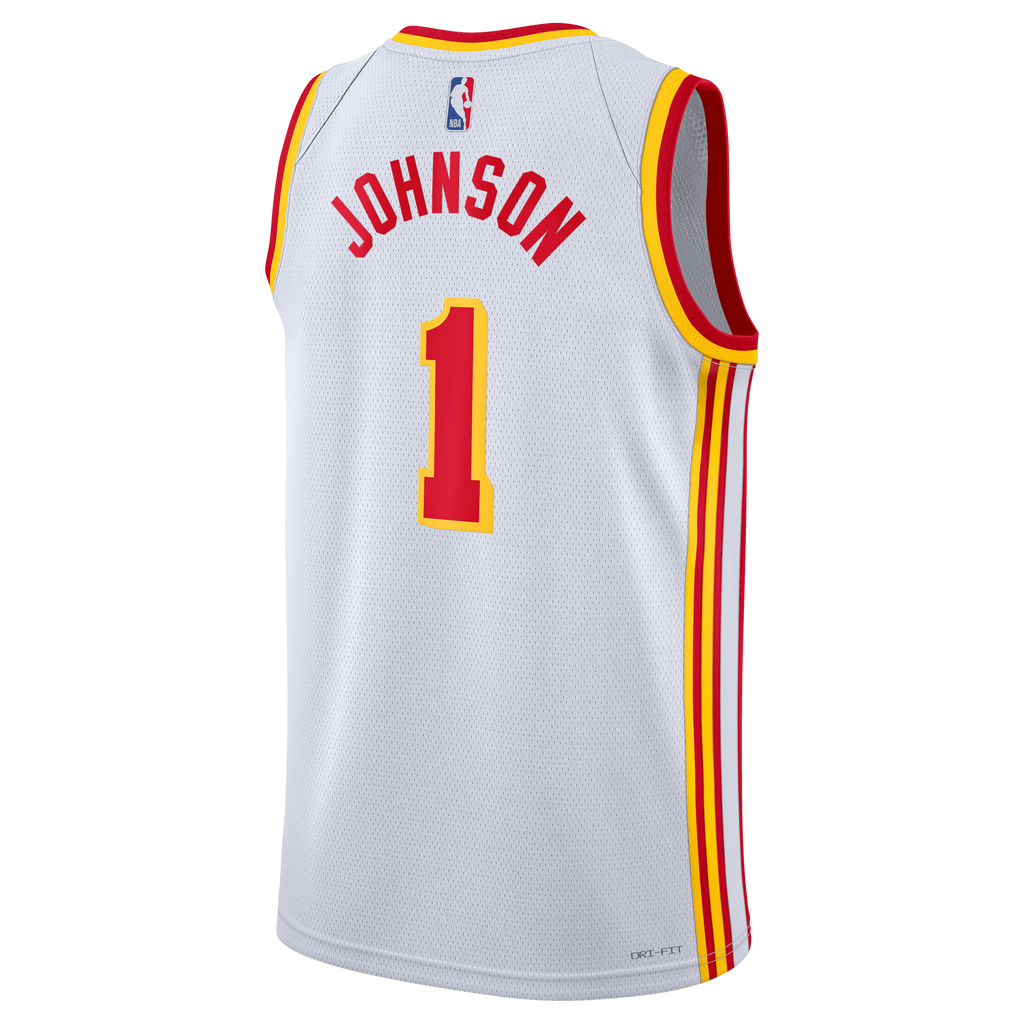 Atlanta Hawks Nike Association Edition Swingman Jersey - White - Jalen Johnson - Unisex product image 4, provided for visual