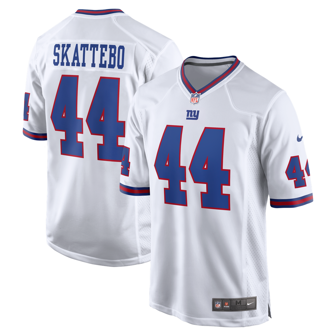 New York Giants Cam Skattebo Nike White Alternate Vintage White Game Jersey product image 1, provided for visual reference