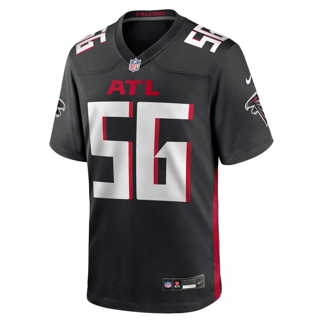 Atlanta Falcons Keith Brooking Nike Black Game Retired Player Jersey product image 2, provided for visual reference and