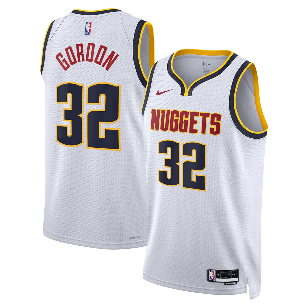 Denver Nuggets Nike Association Edition Swingman Jersey - White - Aaron Gordon - Unisex product image 1, provided for visual