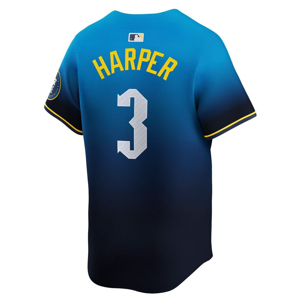 Philadelphia Phillies Bryce Harper Nike Blue City Connect Limited Player Jersey product image 3, provided for visual