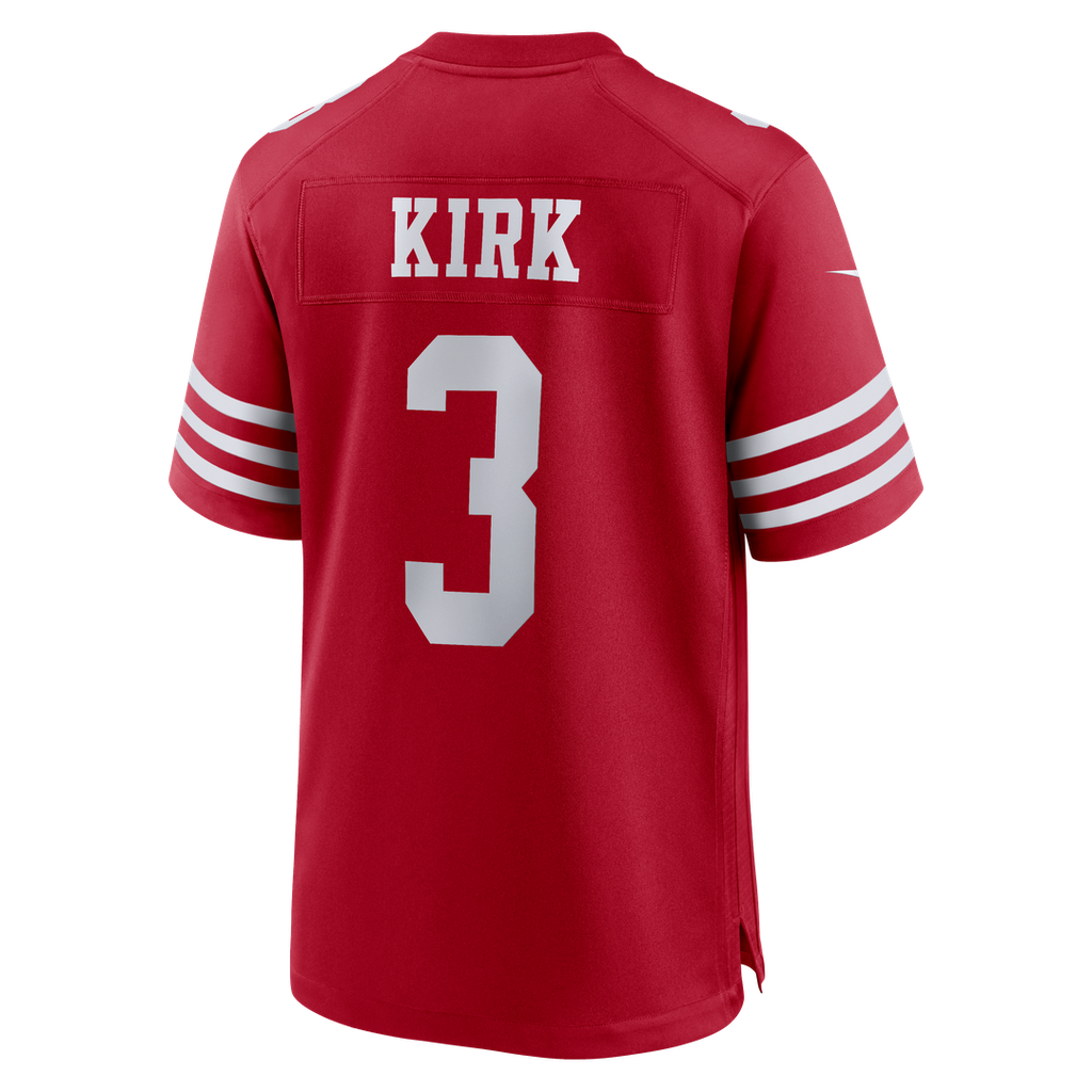 San Francisco 49ers Christian Kirk Nike Scarlet Team Game Jersey product image 3, provided for visual reference and product
