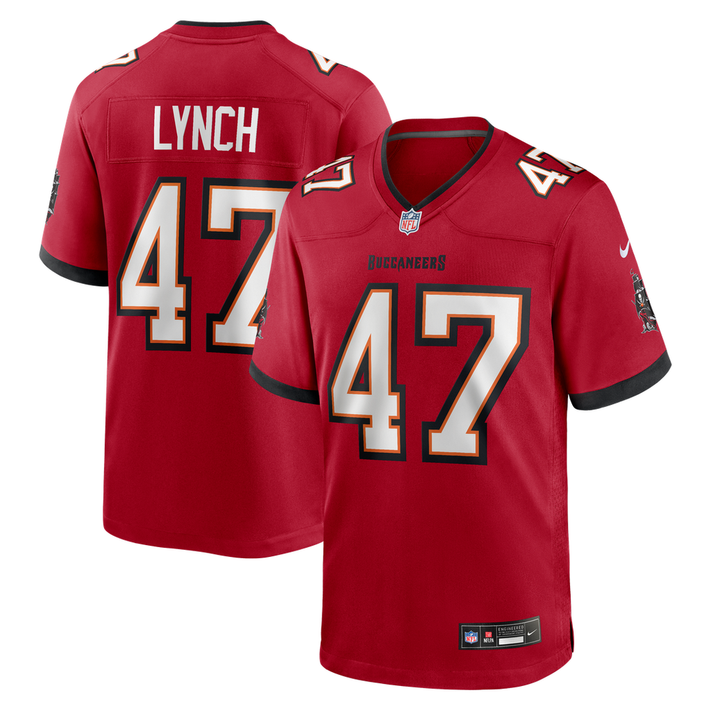 Tampa Bay Buccaneers John Lynch Nike Red Game Retired Player Jersey product image 1, provided for visual reference and