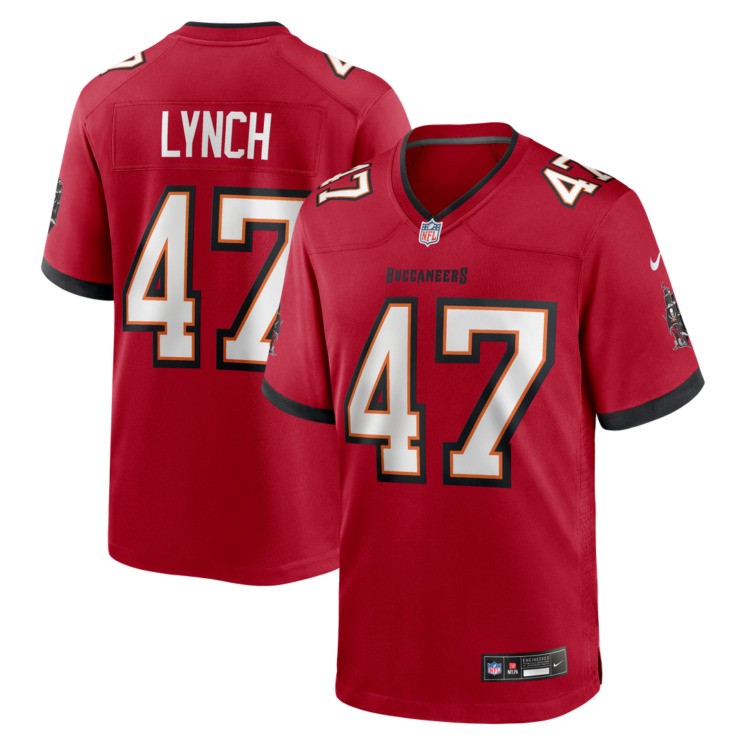 Tampa Bay Buccaneers John Lynch Nike Red Game Retired Player Jersey product image 1, provided for visual reference and