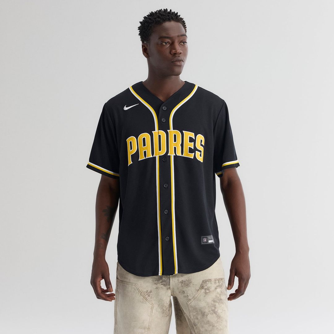 San Diego Padres Jackson Merrill Nike Fashion Replica Black Out Jersey product image 2, provided for visual reference and