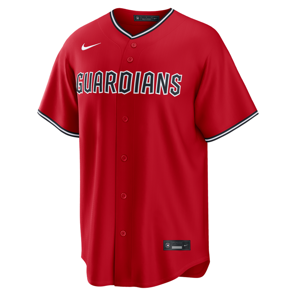 Cleveland Guardians Nike Red Alternate Replica Jersey product image 2, provided for visual reference and product detail