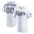 Tampa Bay Rays Nike White Home Authentic Custom Jersey product image 1, provided for visual reference and product detail