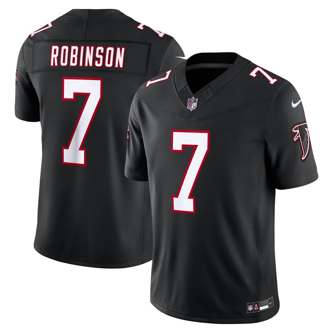 Atlanta Falcons Bijan Robinson Nike Black Alternate Throwback Vapor F.U.S.E. Stitched Limited Jersey product image 1,