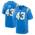 Los Angeles Chargers Troy Dye Nike Powder Blue Game Jersey product image 1, provided for visual reference and product detail