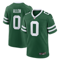 New York Jets Braelon Allen Nike Legacy Green Game Jersey product image 1, provided for visual reference and product detail