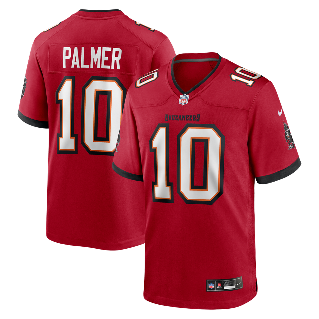 Tampa Bay Buccaneers Trey Palmer Nike Red Game Jersey product image 1, provided for visual reference and product detail