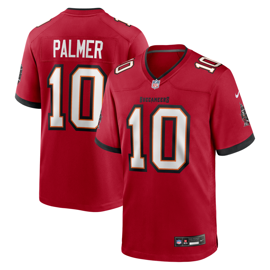 Tampa Bay Buccaneers Trey Palmer Nike Red Game Jersey product image 1, provided for visual reference and product detail
