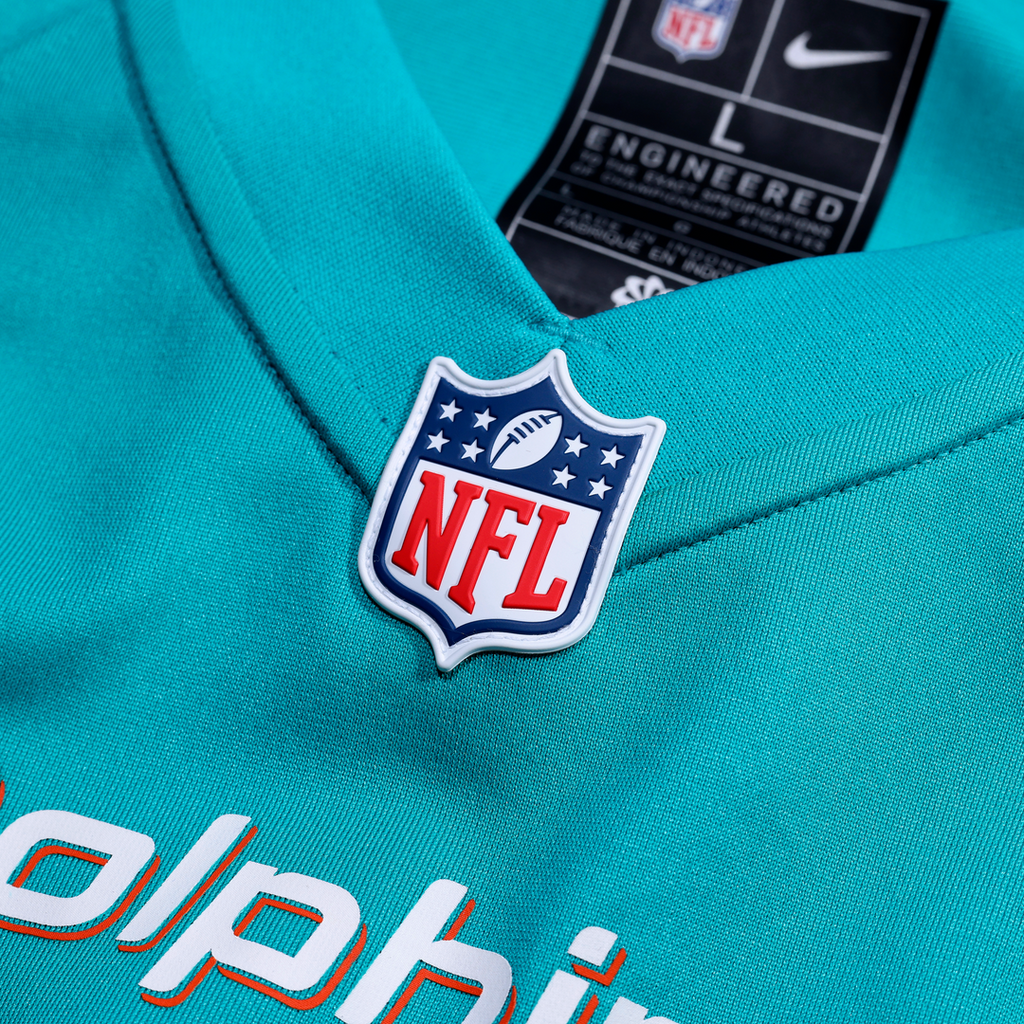Miami Dolphins Austin Jackson Nike Aqua Game Jersey product image 4, provided for visual reference and product detail review