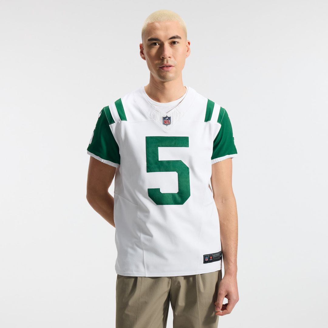 New York Jets Garrett Wilson Nike White Classic Alternate Vapor F.U.S.E. Elite Jersey product image 2, provided for visual