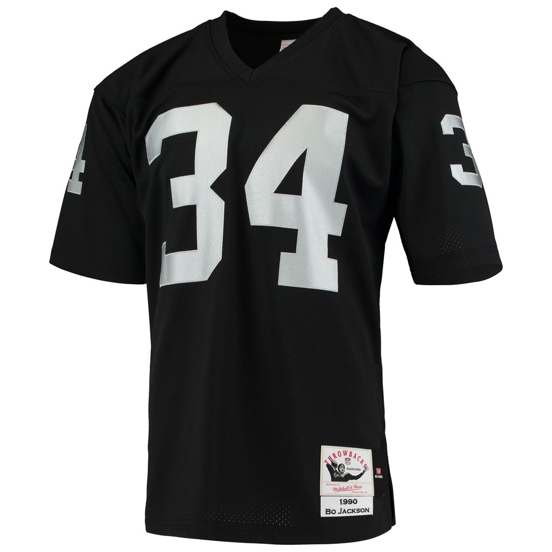 Las Vegas Raiders 1990 Bo Jackson Mitchell & Ness Black Authentic Throwback Retired Player Jersey product image 2, provided