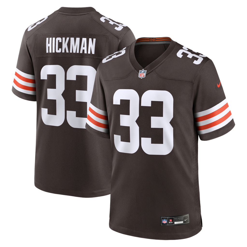 Cleveland Browns Ronnie Hickman Nike Brown Team Game Jersey product image 1, provided for visual reference and product