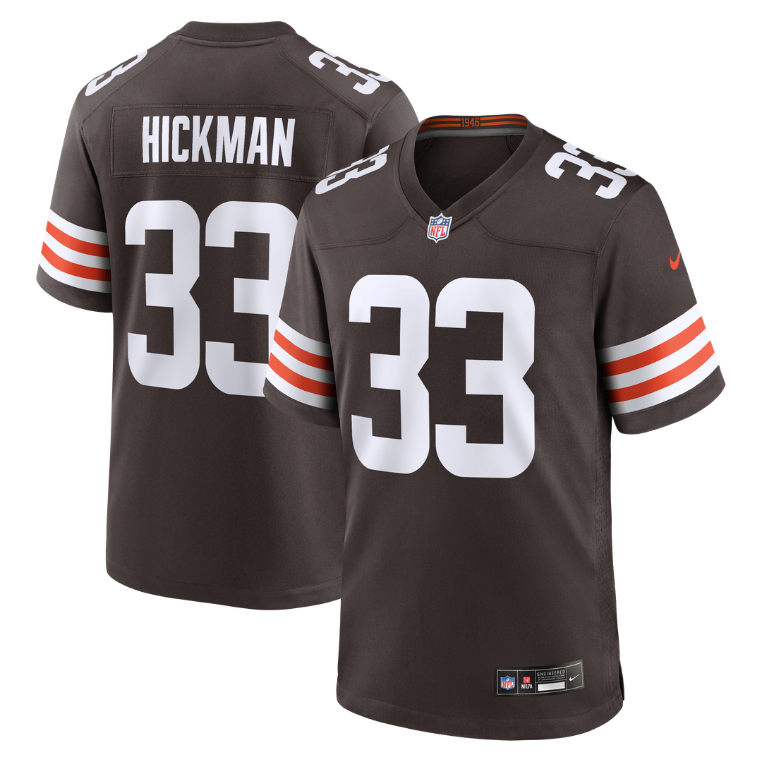 Cleveland Browns Ronnie Hickman Nike Brown Team Game Jersey product image 1, provided for visual reference and product