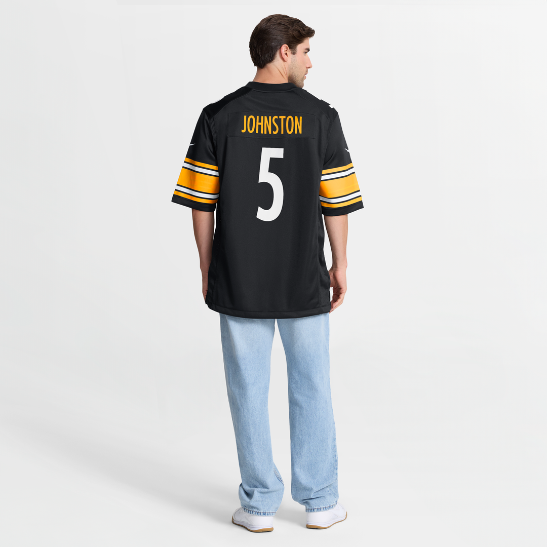 Pittsburgh Steelers Cameron Johnston Nike Black Game Jersey product image 8, provided for visual reference and product