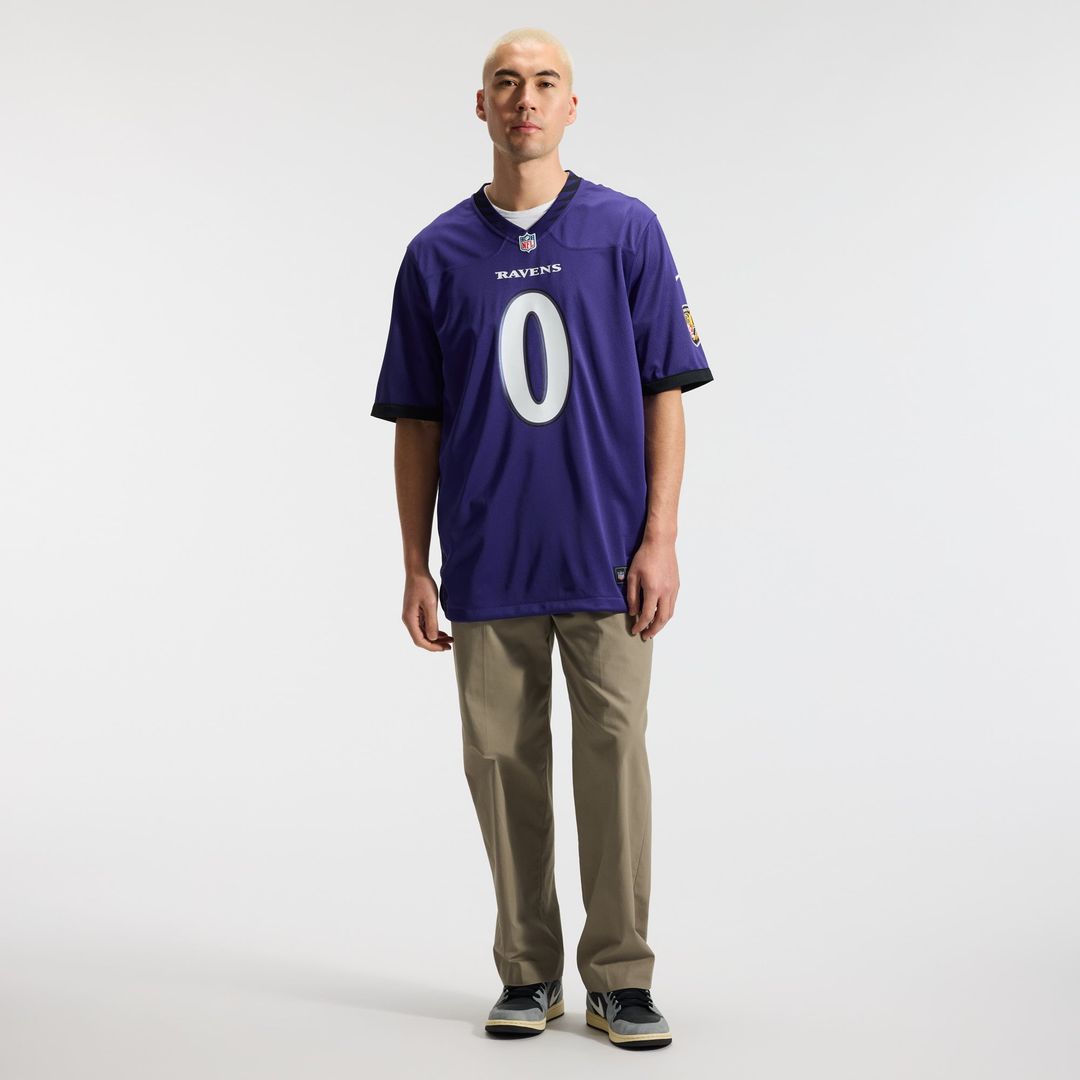 Baltimore Ravens Roquan Smith Nike Purple Team Game Jersey product image 4, provided for visual reference and product detail